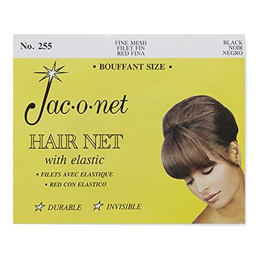 Jac-O-Net Hair Net, Tiny Mesh Bouffant, Large Size, Black,1 Net Per Pack [1 Pack]