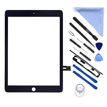 First Choose Touch Screen Digitizer Repair Kit for iPad 6 6th Generation 2018 9.7inch ,A1893 A1954Front Glass Replacement ,Without Home Button,Not Include LCDPre-Installed AdhesiveTools ,Black