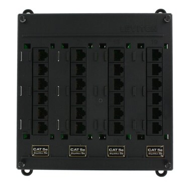 Leviton EB 24-Port Cat5E Patch Panel Twist Mount, 476TM-524