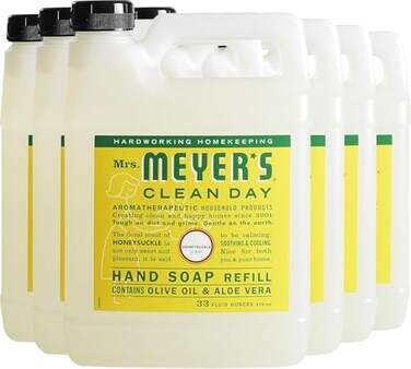 MRS. MEYER'S CLEAN DAY Liquid Hand Soap Refill, Honeysuckle, 33 oz, 6 Pack