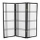 Red Lantern 4 ft. Short Double Cross Shoji Screen - Black - 3 Panels
