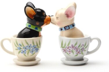 Pacific Giftware 1 X Tea Cup Pups Magnetic SaltPepper Shaker Set S/P
