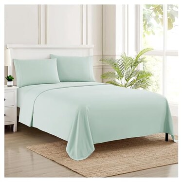 Sweet Home 1800 Thread Count Sheet Set“ Soft Egyptian Quality Brushed Microfiber Sheets“ Luxury Bedding Set with Flat Sheet, Fitted Sheet, 2 Pillow Cases, Queen