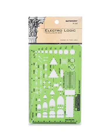 Rapidesign Electro-Logic Symbol Template, 1 Each ,R308
