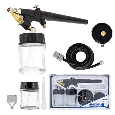 Master Airbrush E91 Airbrush Set Single-Action External Mix Siphon Feed