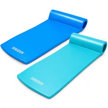 Texas Recreation TRC Recreation Sunsation 1.75" Thick Foam Pool Float Lounger, 2-Pack
