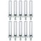 Sunlite PL7/SP27K Plugin U-Shaped Compact Fluorescent Lamp, 7 Watts, 360 Lumens, 2700K Soft White, 2-Pin ,G23Base, 10 Pack