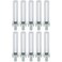 Sunlite PL7/SP27K Plugin U-Shaped Compact Fluorescent Lamp, 7 Watts, 360 Lumens, 2700K Soft White, 2-Pin ,G23Base, 10 Pack
