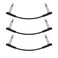 Donner Flat Patch Cables for Guitar Effect Pedal 6 Inch Save Space Clear Sound 1/4" TS Right Angle 3 Packs