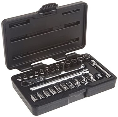 GEARWRENCH 27 Pc 1/4" Dr 6 Pt Pass-Thru SAE/mm Mechanics Tool Set891427