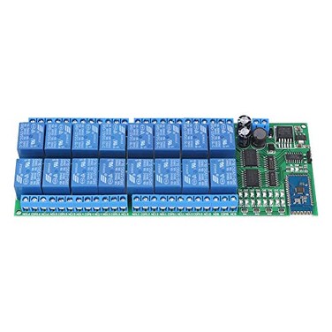Hilitand DC 12V 16 Channel Bluetooth Relay Board Remote Control Switch for Android Phone with Bluetooth Functions