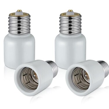 EMNOOTI Mogul Socket Extender,Mogul Base E39 Porcelain Socket Extensions Adapter, E39 to E39 Screw Mogul Base LED Fluorescent Incandescent Lamp Holder Adapter 1500W 660V ,4-Pack