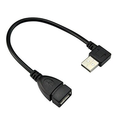 UCEC USB 2.0 Extension Cable, Left Angle A Male to Female