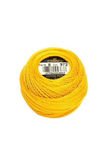 DMC 116 8-972 Pearl Cotton Thread Balls, Deep Canary, Size 8