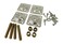 Tech Team Sofa Leg Repair Kit with Hanger BoltsMounting Plates, 4 Sets