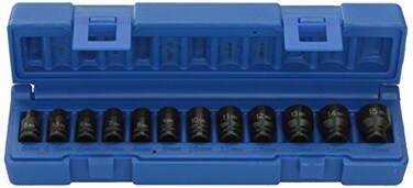 Grey Pneumatic ,9712MG1/4" Drive 12-Piece Metric Magnetic Impact Socket Set