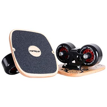 AsFrost Portable Roller Road Drift Skates Plate with Cool Maple Deck Anti-Slip Board Split Skateboard with PU Wheels High-end Bearings ,Single Pattern