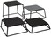 Tablecraft Non-Slip Riser Set ,Set of 4, Black, Gray