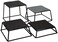 Tablecraft Non-Slip Riser Set ,Set of 4, Black, Gray