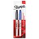 Sharpie Permanent MarkersFine PointBlackBlue2 Count