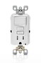 Leviton GFSW1-W 15-Amp Self-Test Smartlockpro Slim GFCI Combination Switch Tamper-Resistant Receptacle with LED Indicator, 20-Amp Feed-Through, 3 Pack, White