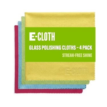 E-Cloth GlassPolishing Cloth - ReusableDurable Glass Cleaner - 4 Pack
