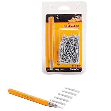 FastCap Blind Nail Kit with 80 Nails ,1" x 5/8