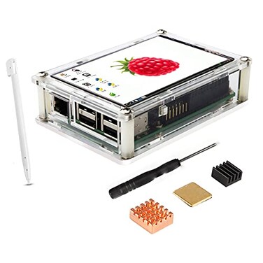 DORHEA Raspberry Pi 3 BTFT Touch Screen Display Monitor,3.5 inch LCD 320x480 DisplayTouch PenProtective CaseHeatsink for Raspberry Pi 3 Model B, Pi 2 Model B, Pi Model AA