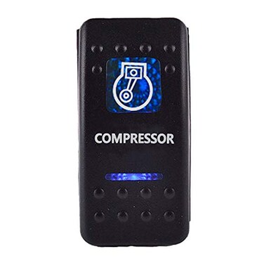 ESUPPORT Car Blue Compressor Light Rocker Toggle Switch 12V 20A, 24V 10A