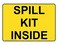 ComplianceSigns Spill Kit Inside Label Decal, 10x7 inch Vinyl for Facilities