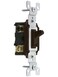 Leviton 15 Amp, 120 Volt, Toggle Framed 3-Way AC Quiet Switch, Residential Grade, Grounding, Quickwire Push-InSide Wired, 1453-2, Brown