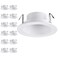 TORCHSTAR 12-Pack 4 Inch Recessed Light Trim, Step Baffle, White