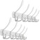 WEBI Coat Rack Wall Mount,Coat Hooks Wall Mount,Coat Hanger Wall,Wall Coat Rack,Hook Rack Rail,5 Triple Hooks for Hanging Coats,Jacket,Clothes,White,2 Packs