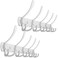 WEBI Coat Rack Wall Mount,Coat Hooks Wall Mount,Coat Hanger Wall,Wall Coat Rack,Hook Rack Rail,5 Triple Hooks for Hanging Coats,Jacket,Clothes,White,2 Packs