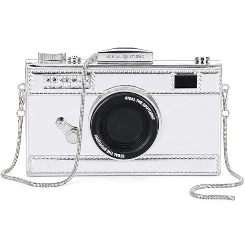 كيو زد يونيك Qzunique Pu Film Camera Shaped Snapshot Casual Cross Body Shoulder Handbag Purse