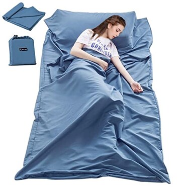 Mannice Lightweight Sleep Sack, Compact Sleeping Bag Liner Travel Sheets for Hotel