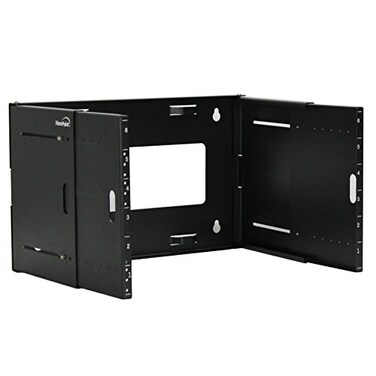 NavePoint 6U Patch Panel Bracket Wall Mount Patch Panel Rack for 19 Networking Equipment“ Expandable Mounting Depth 9.5 to 15.5 4U IT Rack 40lbs Weight Capacity Pre-Assembled