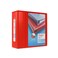 Staples Heavy-Duty 5-Inch D-Ring View Binder, Red, 1,000 Sheets