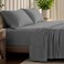 Bare Home 100% Organic Cotton Jersey Sheet Set, Ultra Soft, 100% Cotton - Sheet SetPillowcases - Deep Pocket Bed Sheets ,Queen, Grey