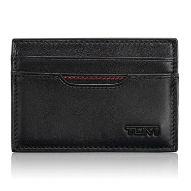 TUMI Delta Slim Card Case Wallet with RFID ID Lock for Men, Black