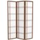 Red Lantern 6 ft. Tall Double Cross Shoji Screen - Walnut - 3 Panels