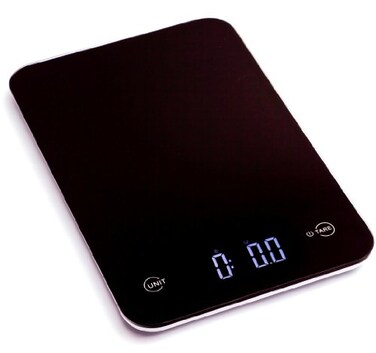 Ozeri Touch Professional Digital Kitchen Scale ,12 lbs Edition, Tempered Glass in Elegant Black