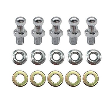 AIPICO 10mm Ball Studs with Hardware, 5/16-18 Screw Thread, 1/2" Long Shank, Silver, Front Suspension Lift Support