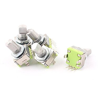 sourcing map uxcell 5pcs 7.5mm Rotary Encoder Push Button Switch Electronic Components