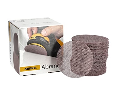 Mirka Abranet 3 Inch 180 Grit Mesh Sanding Discs, Hook and Loop, 50 Pack