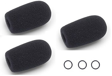 Crystal Mic Three ,3Replacement windscreen for Bose/David Clark/Lightspeed/
