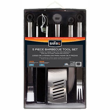 Mr. Bar-B-Q 5-Piece Stainless Handle Barbeque Tool Set