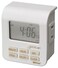 Woods Southwire 7-Day Indoor Digital Timer - Dual Outlets - Energy-Saving Digital Timer - LED Compatible - Easy-to-Use Electrical Devices Timer - White