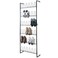 MyGift 70 Inch Black Metal Wall Mounted Shoe Rack with 36 Hooks