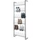 MyGift 70 Inch Black Metal Wall Mounted Shoe Rack with 36 Hooks